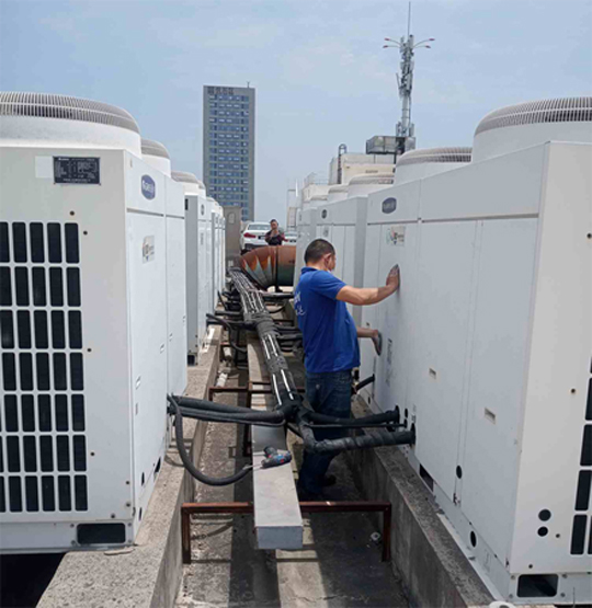 定日中央空调制热和不制冷系统维修方法